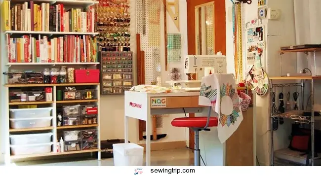 setting up a sewing room: Storage and organization