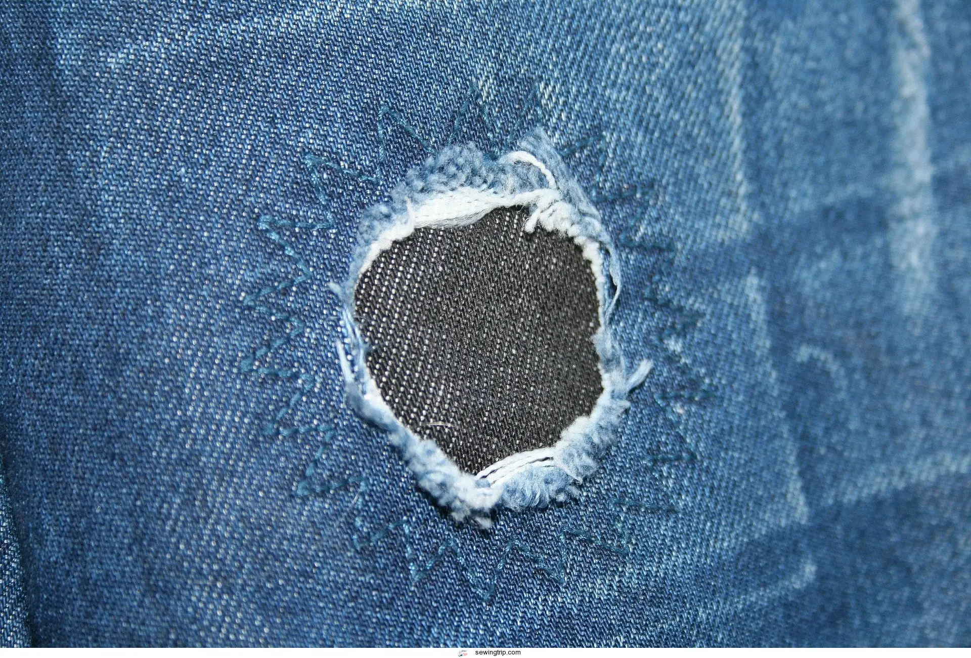 how to sew patches on jeans