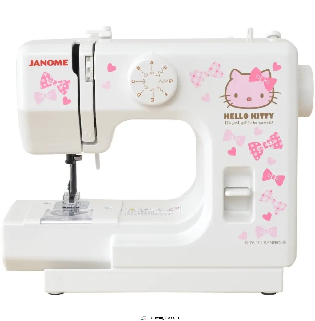 Janome Hello Kitty compact white sewing machine KT-W