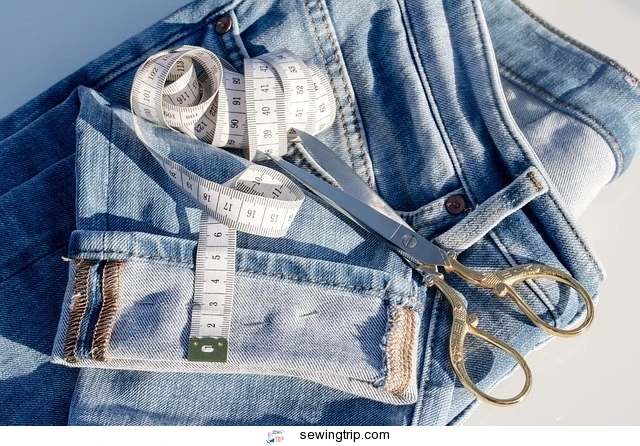 how to hem jeans with sewing machine
