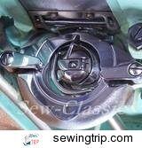 comparing sewing machine hooks-oscillating, rotary, horizontal, & vertical 2 Example of an oscillating, vertical hook