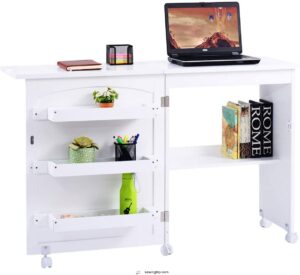 Sewing Room Setup for Beginners: Step-by-Step Guide (2025) 1 Giantex Folding Desk with Shelves B01N311HH5