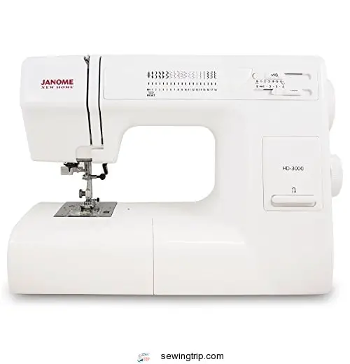 Janome HD3000 Heavy-Duty Sewing Machine with 18 Built-in Stitches + Hard Case