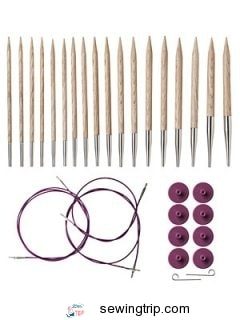 Knit Picks Options Interchangeable Sunstruck Wood Circular Knitting Needle Set