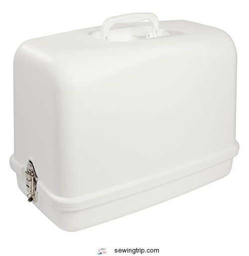 SINGER | Universal Hard Carrying Case, White, Impact Resistant Plastic, Fits Most Free-Arm Portable...