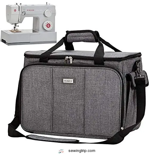 HOMEST Sewing Machine Carrying Case with Multiple Storage Pockets, Universal Tote Bag with Shoulder...