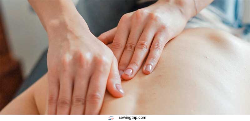 How To Avoid Shoulder Pain When Sewing | 3 Exercises & 6 Tips 3 Shoulder and back rub
