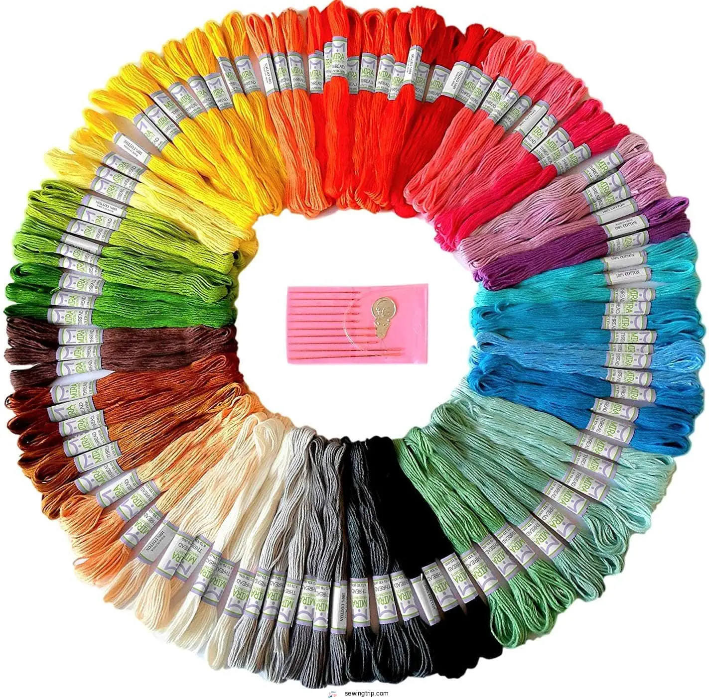 Premium Rainbow Color Embroidery Floss