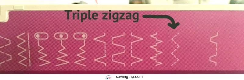 The triple zigzag is the strongest stitch for stretchy fabric