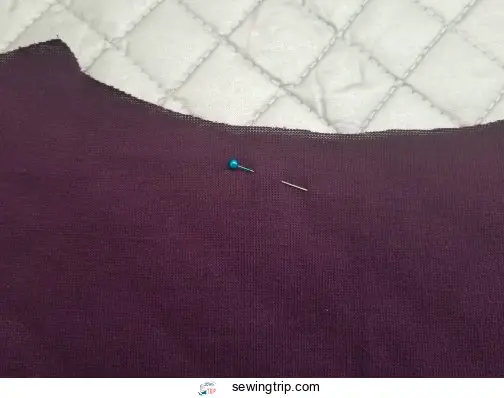 put a pin in the right side of fabric