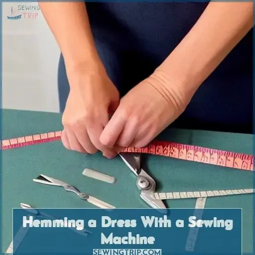 Hemming a Dress With a Sewing Machine
