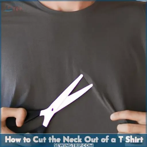 how to cut the neck out of a t shirt