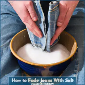 how to fade jeans with salt