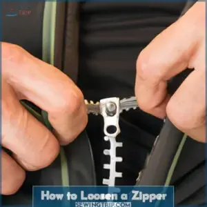 how to loosen a zipper