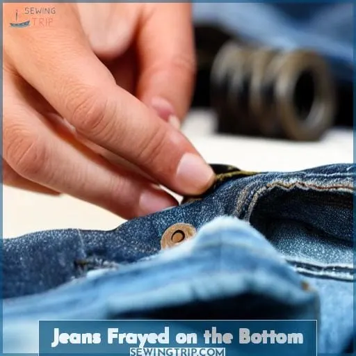 Jeans Frayed on the Bottom