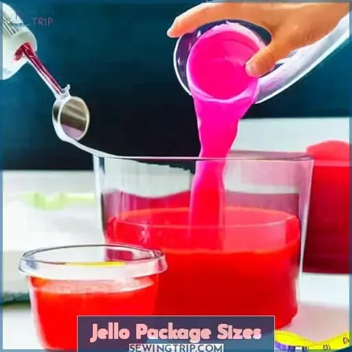 Jello Package Sizes