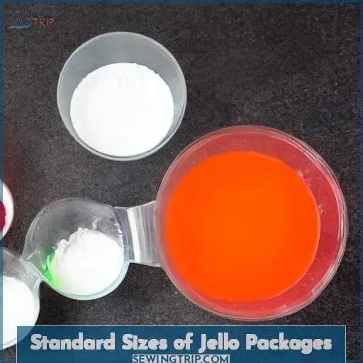 Standard Sizes of Jello Packages