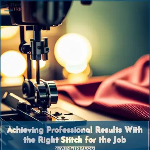 Achieving Professional Results With the Right Stitch for the Job