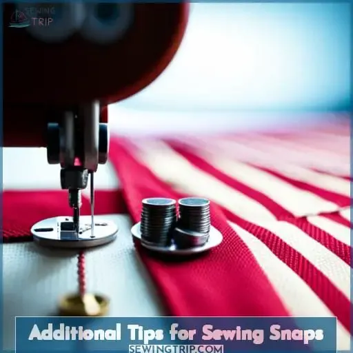 Additional Tips for Sewing Snaps