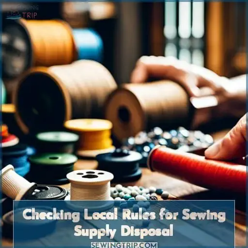 Checking Local Rules for Sewing Supply Disposal