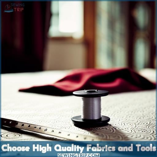 Choose High Quality Fabrics and Tools Choose High Quality Fabrics and Tools
