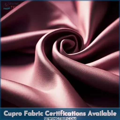Cupro Fabric Certifications Available