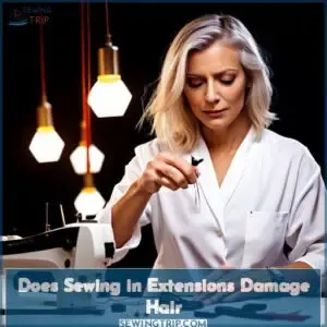 does sewing in extensions damage hair