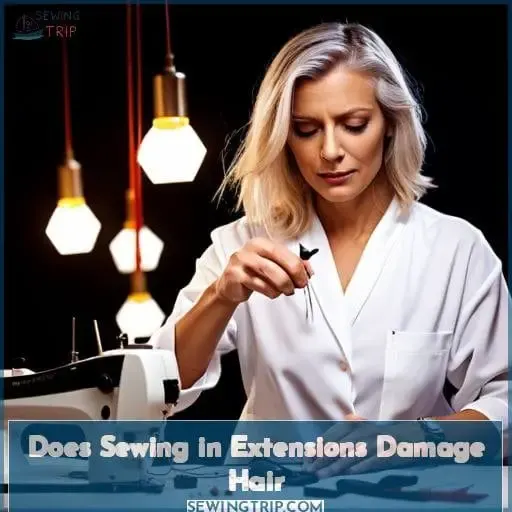 does sewing in extensions damage hair