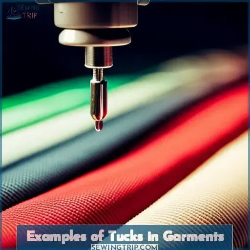 Examples of Tucks in Garments