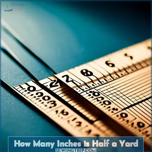 how many inches is half a yard