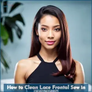 how to clean lace frontal sew in