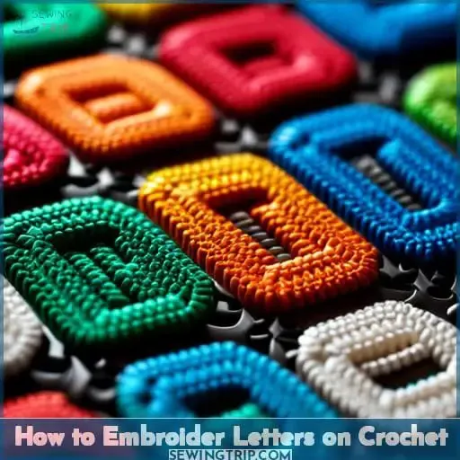 How to Embroider Letters on Crochet