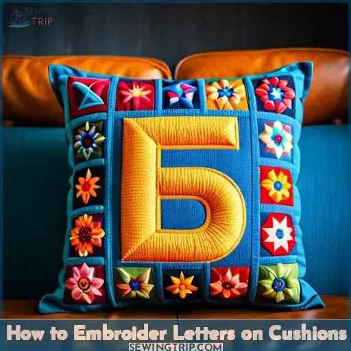 How to Embroider Letters on Cushions