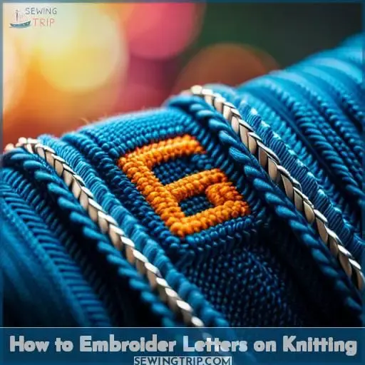 How to Embroider Letters on Knitting