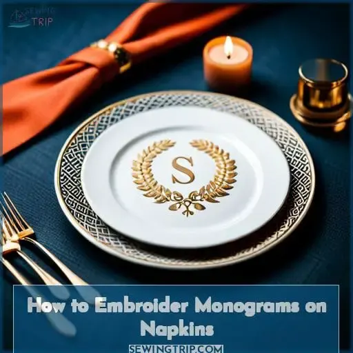 How to Embroider Monograms on Napkins