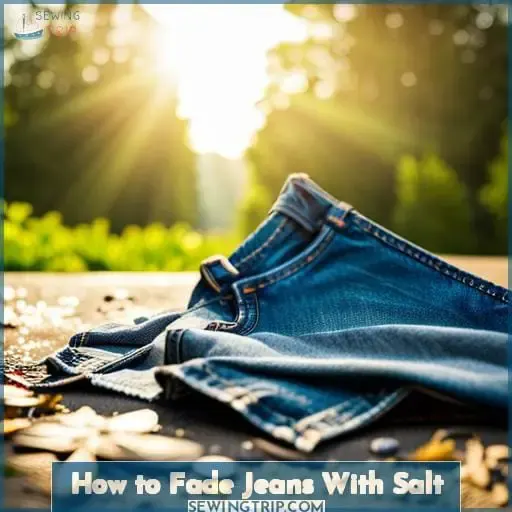 how to fade jeans with salt
