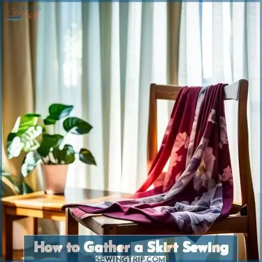 how to gather a skirt sewing