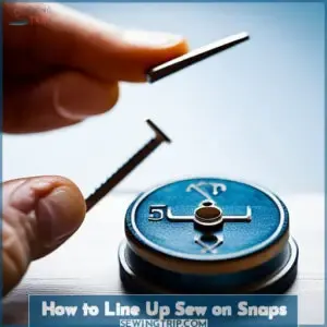 how to line up sew on snaps