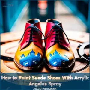 how to paint suede shoes with acrylic angelus spray