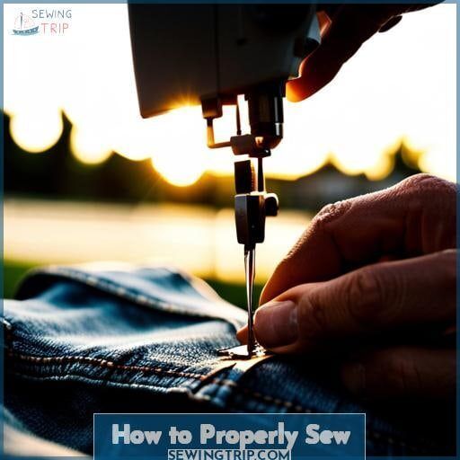 how to properly sew how to properly sew
