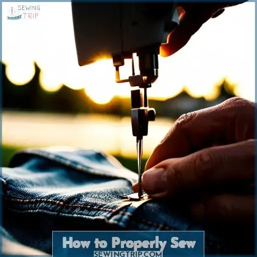 how to properly sew