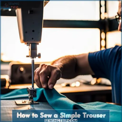 how to sew a simple trouser
