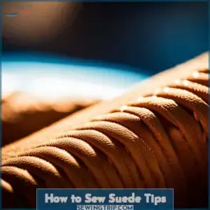 how to sew suede tips