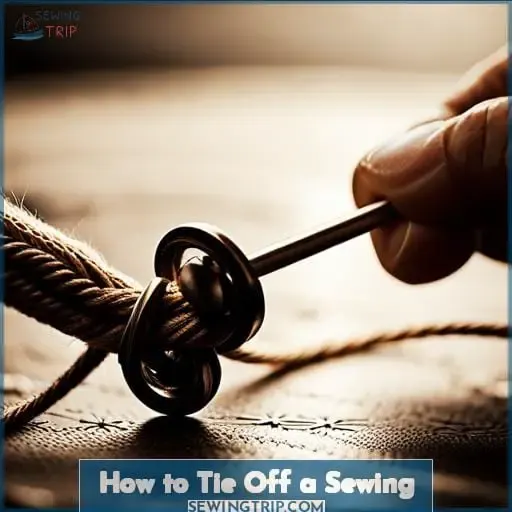 how to tie off a sewing