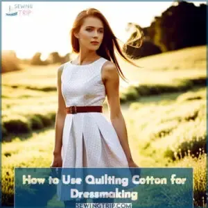 how to use quilting cotton for dressmaking