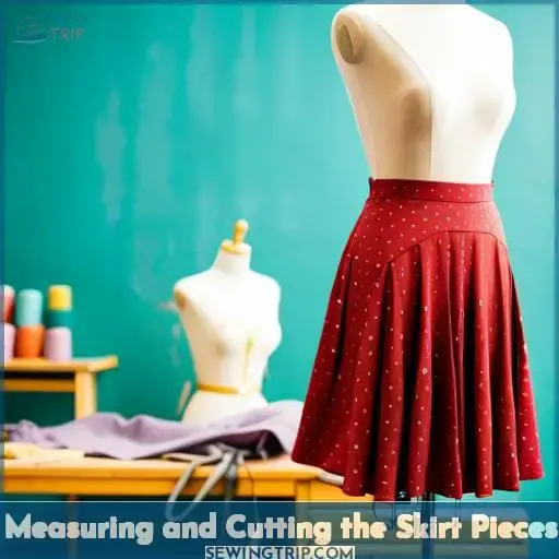 Measuring and Cutting the Skirt Pieces