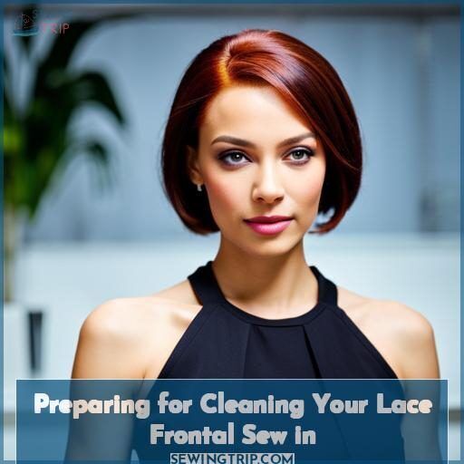 Preparing for Cleaning Your Lace Frontal Sew in Preparing for Cleaning Your Lace Frontal Sew in