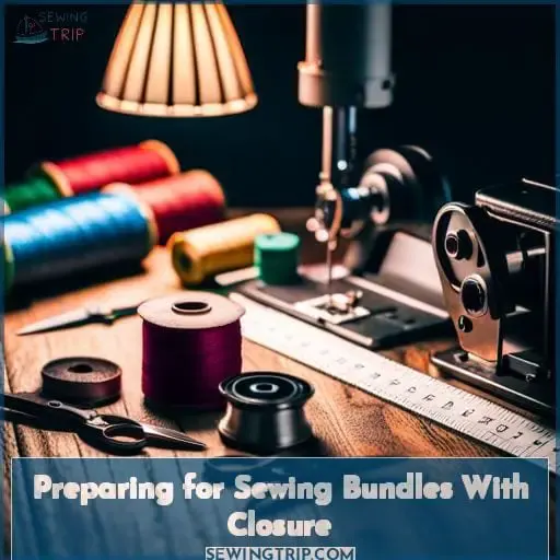 Preparing for Sewing Bundles With Closure