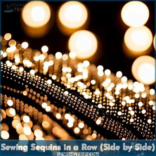 Sewing Sequins in a Row (Side by Side)