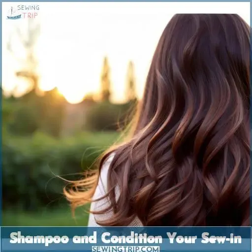 Shampoo and Condition Your Sew-in